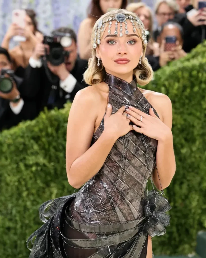 Sabrina Carpenter Met Gala 2026 Dior Dress — The Film Reel Gown That Won The Night Sabrina Carpenter full gown shot