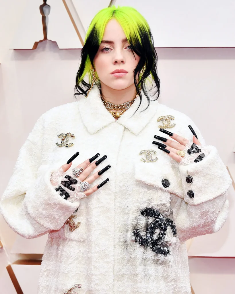 Billie Eilish — The Original Mismatched Nail Pioneer
