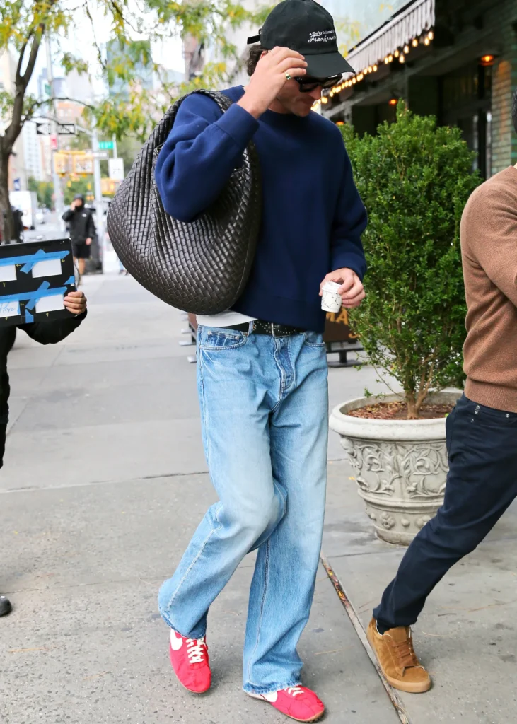 Jacob Elordi Bottega Veneta woven bag celebrity