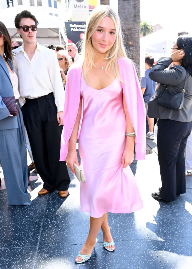 Victoria Beckham Hollywood Walk of Fame 2026 — Lilac Dress, Family Fashion and Every Look Harper Beckham, 14 — Pink Silk Slip Dress