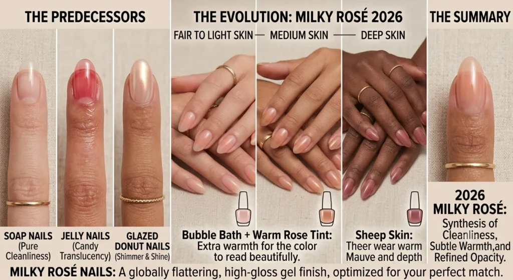 How Milky Rosé Nails Differ From Previous Pink Nail Trends