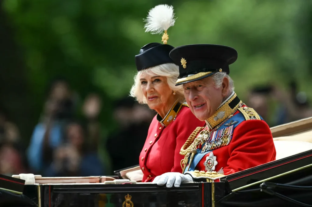 Kate Middleton Trooping the Colour 2026 — Baby Blue Catherine Walker and Every Royal Look King Charles and Queen Camilla at Trooping the Colour 2026