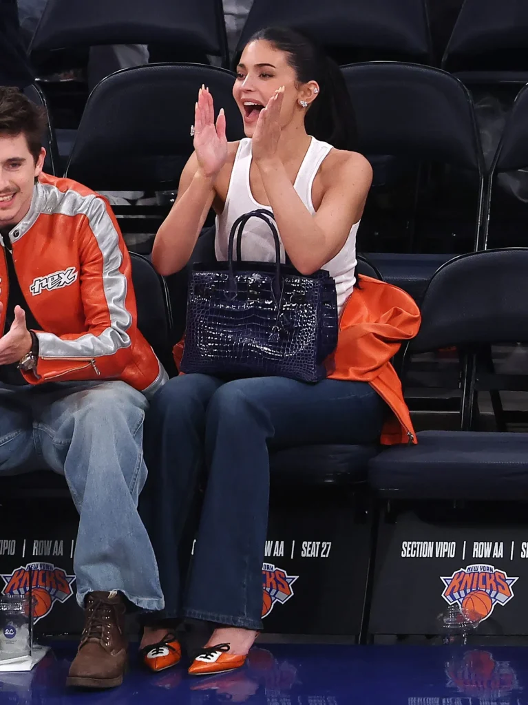 Kylie Jenner courtside celebration