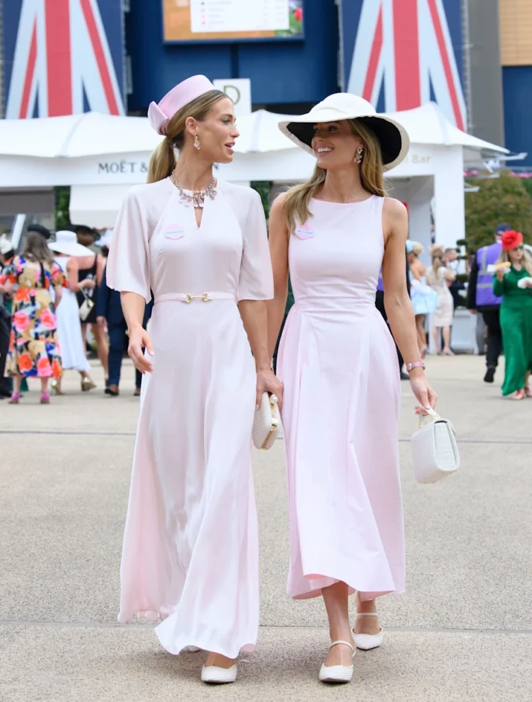 Ladies Amelia and Eliza Spencer Twin in Baby Pink at Royal Ascot 2026