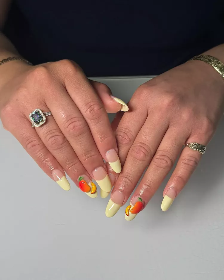 Celebrity Summer Nail Trends 2026 — Glazed Jelly, Seaglass and Every Look to Try Mango Butter nails