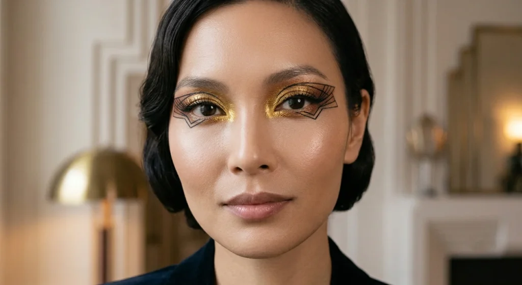 Step 3 — Shimmery Gold or Brass Eye Shadow