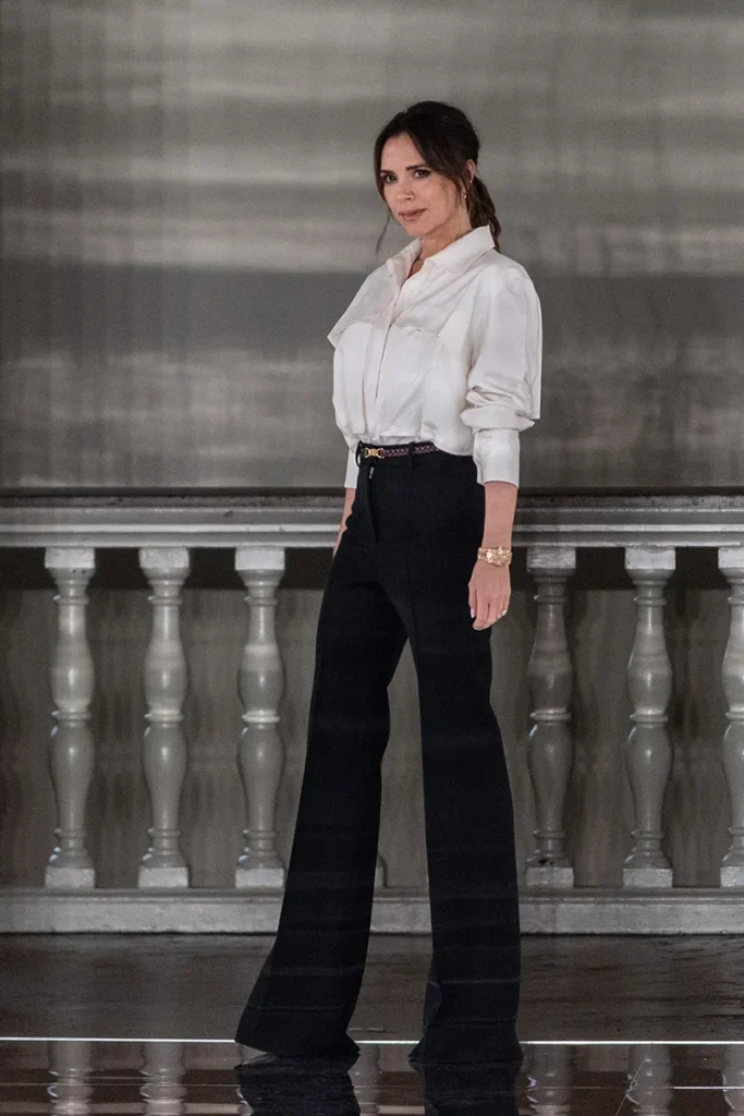 Victoria Beckham Style Evolution — From Spice Girl to Global Fashion Icon Victoria Beckham walks the runway at the Victoria Beckham show during London Fashion Week February 2020 on Feb. 16, 2020 in London.
