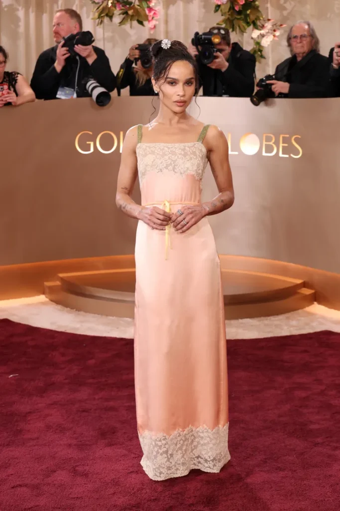 Strawberry Girl Summer 2026 — The Celebrity Color Trend Taking Over Every Wardrobe Zoe Kravitz strawberry red 2026 1