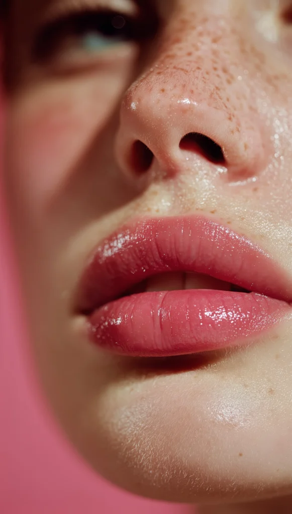 natural gloss lip beauty editorial portrait