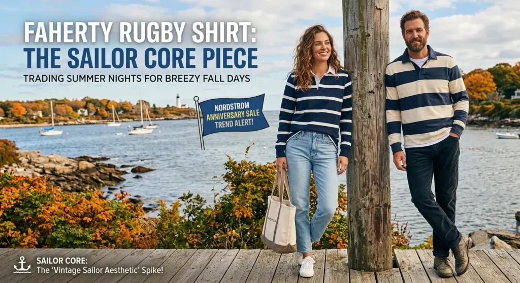 Nordstrom Anniversary Sale 2026 — The Best Celebrity-Loved Fashion and Beauty Deals to Shop Now Faherty Rugby Shirt — The Sailor Core Piece