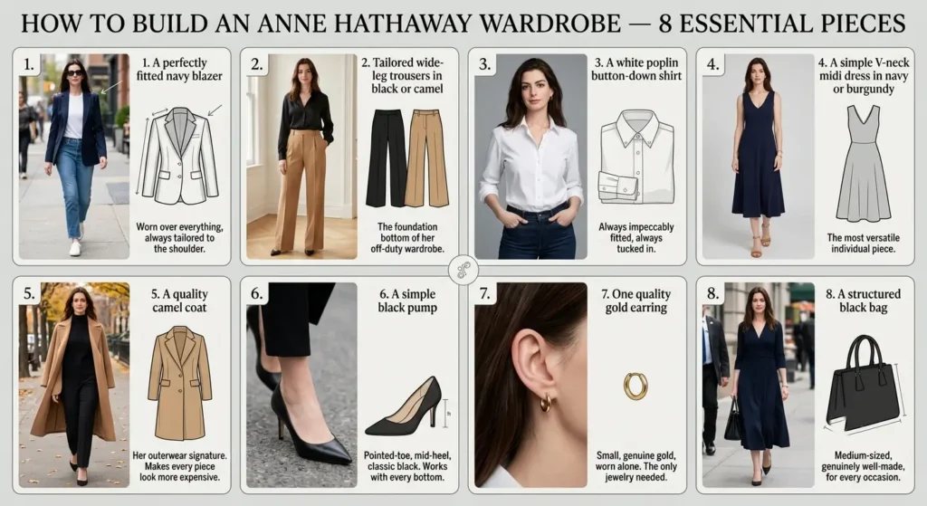 How to Dress Like Anne Hathaway — Her Complete Celebrity Style Guide 2026 How to Build an Anne Hathaway Wardrobe — 8 Essential Pieces