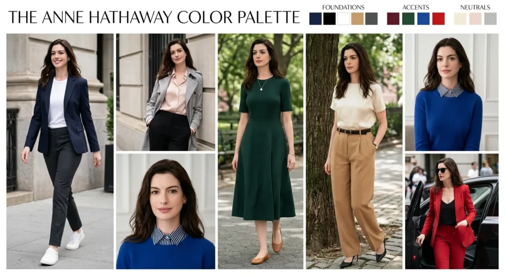 How to Dress Like Anne Hathaway — Her Complete Celebrity Style Guide 2026 The Anne Hathaway Color Palette