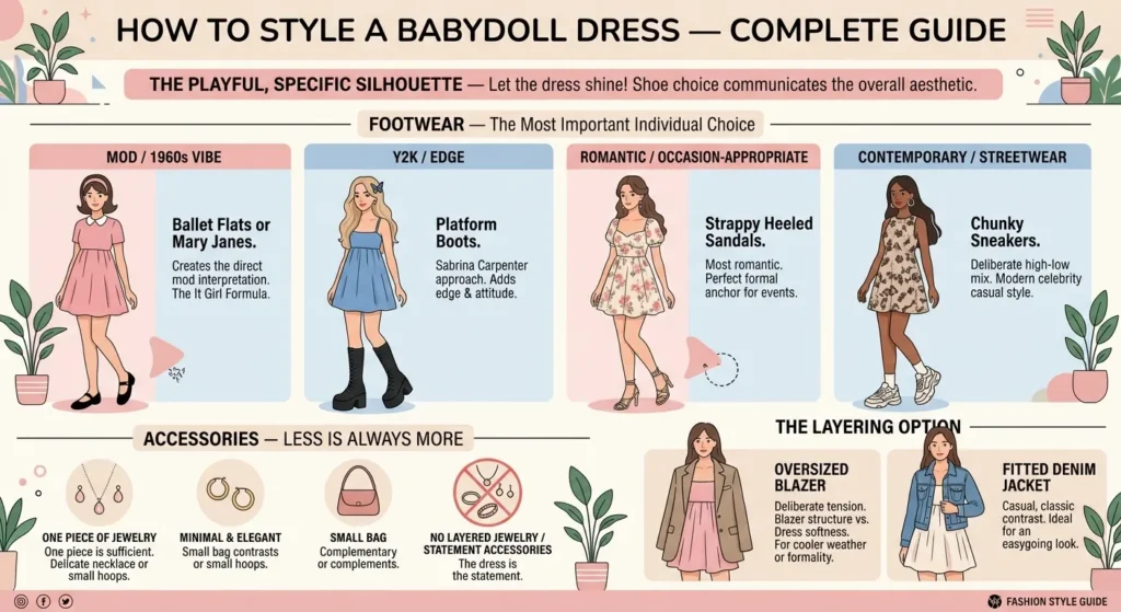 Babydoll Dress Trend 2026 — Rihanna, Sabrina Carpenter, Hunter Schafer and How to Wear It How to Style a Babydoll Dress — Complete Guide