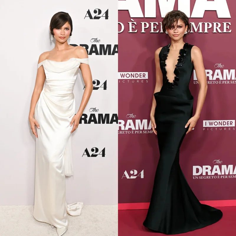Zendaya The Drama Press Tour Fashion 2026 — Every Bridal Look From Old To New To Blue