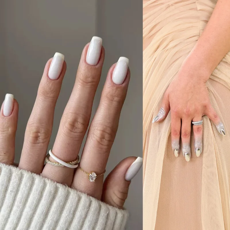 Celebrity Nail Trends 2026 — Mother of Pearl, Dipped Nails and Every Look From the Red Carpet