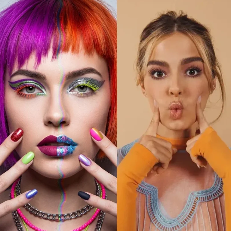 Glitchy Glam Makeup 2026 — Mismatched Nails, Off-Center Liner and Anti-Perfect Beauty