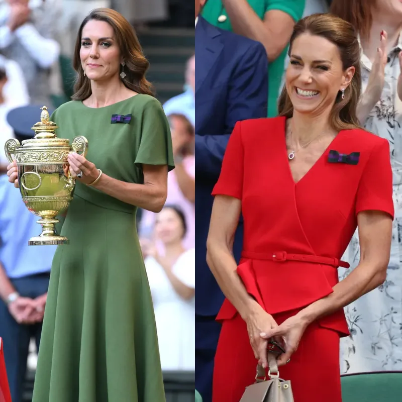 Kate Middleton Wimbledon 2026 — Roland Mouret Strawberry Red Dress and Ruby Jewelry Breakdown