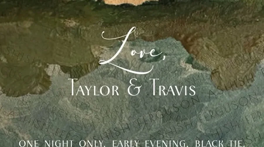 Taylor Swift Wedding Invitation 2026 Revealed — Watercolour Design, "One Night Only" and Every Detail Taylor Swift wedding invitation watercolour screenshot